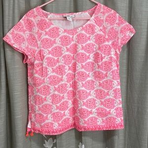 Vineyard Vines Pink Fish Shirt